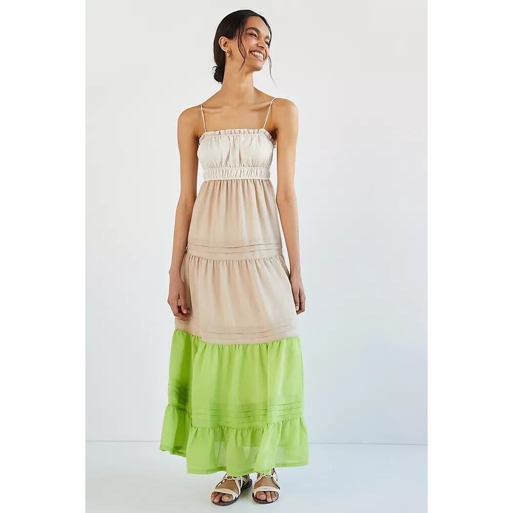 Anthropologie Smocked Tiered Maxi Dress NWT Small